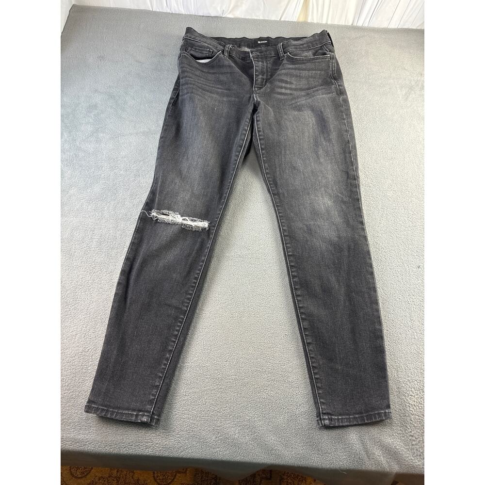 Hudson Size 29 Black Natalie‎ Midrise Ankle Super Skinny Jeans Faded